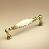 取っ手＆つまみ /GA0157　ショートマーブル・ハンドル（アンティークゴールド）1個