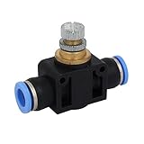 uxcell 空気速度コントローラ プッシュイン式継手 スロットル バルブ 10mm直径のパイプに適用