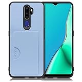 LOOF SKIN SLIM-SLOT OPPO A5 2020 用 オッポ ケース カバー カードポケット カード収納 カード 背面 スマホケース スマホカバー 背面カード収納 [ベビーブルー]