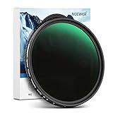 NEEWER 52mm HD可変NDフィルター ND2-ND32 (1-5ストップ) Xクロスなし/光学ガラス/30層ナノコーティング/超薄型アルミ合金フレーム/撥水/キズ防止 調整可能 減光フィルター