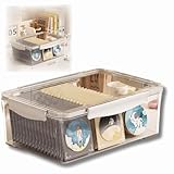 Meilleur Choix 缶バッジケース 缶バッジ 収納 透明 アクリルケース ディスプレイ 缶バッチ (ホワイト, 特大)