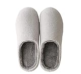 室内履き スリッパ メンズ レディース 軽量 無地 綿縫製 滑り止め 男女兼用 gray-40-41