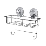 Showerdrape Super Suction Vertex Wall Mounted Chrome Sponge Basket