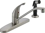 Peerless P115LF-SS Classic Single Handle Kitchen Faucet, Stainless [並行輸入品]