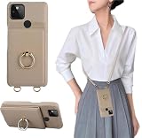 ピクセル7a 用 ケース ショルダー for google pixel 7a ストラップ 薄型 かわいい 可愛い スマホケース 携帯 背面手帳型 斜めかけ 肩掛け 首掛け 紐付き 韓国 軽量 カード収納 おしゃれ 2way ブラウン ホワイト