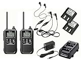 アイコム IC-4120 ブラック 本体２台＋BC-181＋BC-188 ツイン充電器。EBP-800互換バッテリー２個、HD-12L イヤホンマイク２個 セット