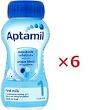 6本まとめ買い Aptamil(アプタミル)液体ベビーミルク　0-6カ月 200ml stage1