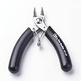 PandaHall 手芸用品 ペンチ ニッパー ジュエリーペンチ 手作り アクセサリー 製作 ビーズ 工具 道具 ミニ 使いやすい 耐久性あり ステンレス スチール ブラック 長さ87x幅74mm ハ