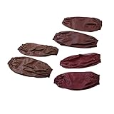 Dovewill 防水袖カバー 3ペア入りセット　ダークブラウン　ブラウン　　ピンクレッド　防水性　耐油性　汚れない　実用的