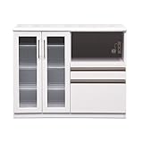 大川家具 関家具 オープンカウンター 幅120cm ホワイト CK-234358