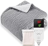 invava® 【睡眠専門家監修】電気毛布 敷き 敷き毛布 セミダブル/ダブル 190x130cm 【25~60℃までフリー温度調節機能 1～12時間タイマー 即暖】 掛け敷き兼用 ぬいぐるみ生地 リバーシブル 洗える 電気毛布ひざ掛け かけしき 電気ブランケット 両面使え 切り忘れ防止タイマー 過