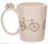 Retro Bicycle Design Shaped Handle Ceramic Mug