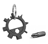 EASEASE ミニドライバー セット 精密 ねじ回し ステンレス製 六角・マイナス・プラス・梅花 自転車 修理工具 栓抜き キーホルダー 多機能 アウトドア ツール (ブラック)