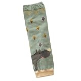 Plus Nao(プラスナオ) 赤ちゃん用 レッグウォーマー 動物柄 靴下 女の子 男の子 肌着 下着 くつ下 ベビー キッズ ジュニア - サックスさい