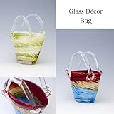 ガラスデコ バッグ 花瓶 【008 Red / Light blue 】