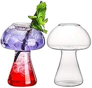 ワインラック ワインラッ ジュースビールを飲むためにクリエイティブカクテルグラスキノコグラス、カクテルグラスクリアトールバーウェアヘビーベースと鉛フリークリスタル、300ML、2のセット