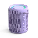 MIATONE Rush Pro Bluetoothスピーカー IPX7防水 20W重低音 360°サウンド LEDライト付き ブルートゥース スピーカー 【TWS 対応/マイク内蔵/Bluetooth 5.4/お風呂/pc スマホ 接続対応/ポータブル/USB-C充電】 (桜色)