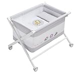 Petit Praia Crossed Wooden Bassinet (Grey) by Petit Praia