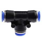 1本入り 空気圧 ティーコネクタ プッシュイン式 継手 水ホースチューブ T-ジャンクション エアー PE12 12mm