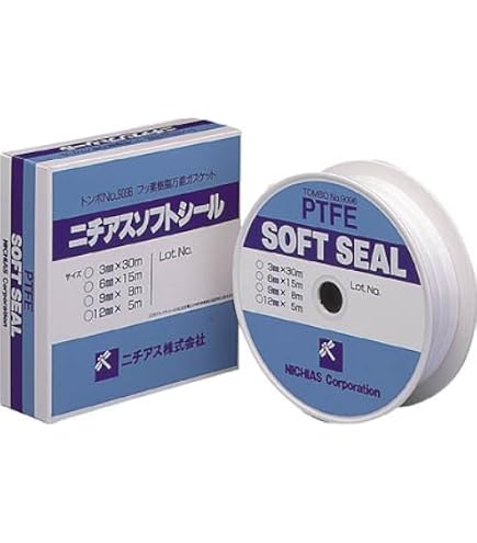 Amazon | ニチアス ソフトシール ソフトタイプ 9096-PTFE-1.5×3×30M