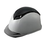 加賀産業/シールドヘルメット/KGS-ST0 KAGA-Shield 通気孔あり カードホルダなし 帽体色×TOP×ひさし：Lグレイ×ブラック×Sグレイ 品番：KGS-ST0