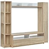 スマート・アイ(smart-i) テレビ台 ハイタイプ Viena 50型対応 テレビボード 幅165cm 収納 壁面収納 木製 (ウッドナチュラル)