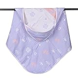 F's MAUMU 赤ちゃん ベビー おくるみ 綿 ガーゼ 6枚重ね フード & 紐 付 バスローブ ブランケット 沐浴 出産祝い (F)