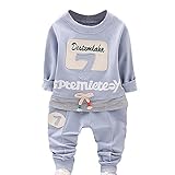 Tovadoo 子供服 ベビー服 女の子 男の子 トップス+ズボン パーカー 秋冬 長袖 多色 韓国風風 ファッション 保育園 部屋着 プレゼント