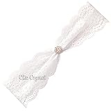 ピオニークリスタルソフトストレッチレースヘッドバンド カラー: ホワイト