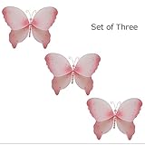 ナイロンHanging Butterfliesデコレーションクリスタル – メッシュバタフライ装飾の女の子のベッドルーム、赤ちゃん保育園、ホーム、Playroom、結婚式、壁&天井by bugs-n-