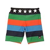 ダブルB(mikihouse) 太ピッチボーダー６分丈水着　120ｃｍ　マルチ（87）