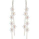 ピアス イヤリング 桜 フラワー かわいい ロングビジューピアス プレゼント ジュエリー