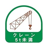 TOYO ヘルメット用ステッカー クレーン5t未満 35×35mm 2枚入り 68-040