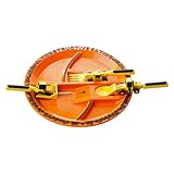 Constructive Eating Construction Worksite Utensil Companion Plate with 3 Piece Utensil Set by Constr