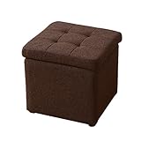 山善(YAMAZEN) 収納スツール兼オットマン(幅37) ブラウン(箱表記ダークブラウン) FBS-S(DBR2)F