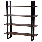 シェルフ 天然木 本棚 書棚 飾り棚 モダン オープンラック 北欧風 間仕切り リビングシェルフ 幅120cm LS-787