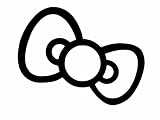 sixtytwo24 Hello Kitty Bow 5 "デカール{ホワイト} - Baby on Boardステッカー、デカール、Hangover Baby Onボード、JDM、Amimeステッカ