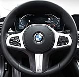 ハンドルカバー ステアリング飾り アルカンターラ生地 スエード BMW用 互換性 3/5/7/X3/X4/X5/Z4 G20 G30 G11 G05 G01 G02 G29 (9002グレー)