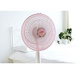 扇風機カバー セーフティーネット ベビー 赤ちゃん 子供 指はさみ防止 30〜35cm対応 メッシュタイプ 全2色 (ピンク)