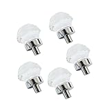 WINGONEER 5PCS 28mmのダイヤモンド形状のクリスタルガラスキャビネットのノブの棚の引き出しは、食器棚、キッチン、バスルームキャビネット、シャッターなどに最適です。