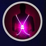 Sedeta LEDスポーツ布 LEDファイバーライトベスト 反射サイクリングベスト ジャケットの高可視性 防水
