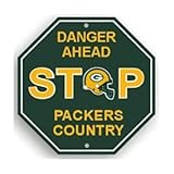 グリーンベイパッカーズプラスチック12インチStop Sign新しい