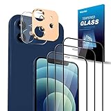 [5パック] iPhone 12 用カメラレンズプロテクター（1ガラス+ 1メタル）およびスクリーンプロテクター強化ガラス3個[6.1インチ