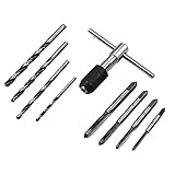 Flameer タップセット　リーマ　 M3-M6 ツイストドリルビット　ネジ　タップレンチ　9個セット　ハンドツール