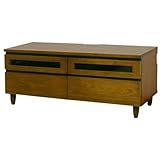 【テレビボード】 ウォルナット天然木 テレビ台 幅120cm ダークブラウン LS-532DB