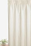 在庫処分価格の激安カーテン！麻混カーテン 1セット2枚組 (幅100cm×丈178cm, アイボリー)