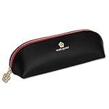 マリークワント Mary Quant ポーチ 小物入れ デイジー 花 花柄 フラワー 黒 ブラックmqロゴエンボス スクエアペンケース 化粧 メイク コスメ ブランド 文具百貨