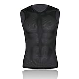 Morethan サイクル アンダーシャツ インナー ノースリーブ メンズ Vネック HVP-013-V、ブラック、3XL