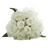 Zhhlinyuan 良質 A bunch 9 Head Artificial Silk Rose Flower Wedding Party ホーム Simulation Bouquet Decor