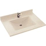 Swanstone cv2237 – 050 Contour 37-inchソリッドサーフェスVanity Top withタヒチ砂漠Basin
